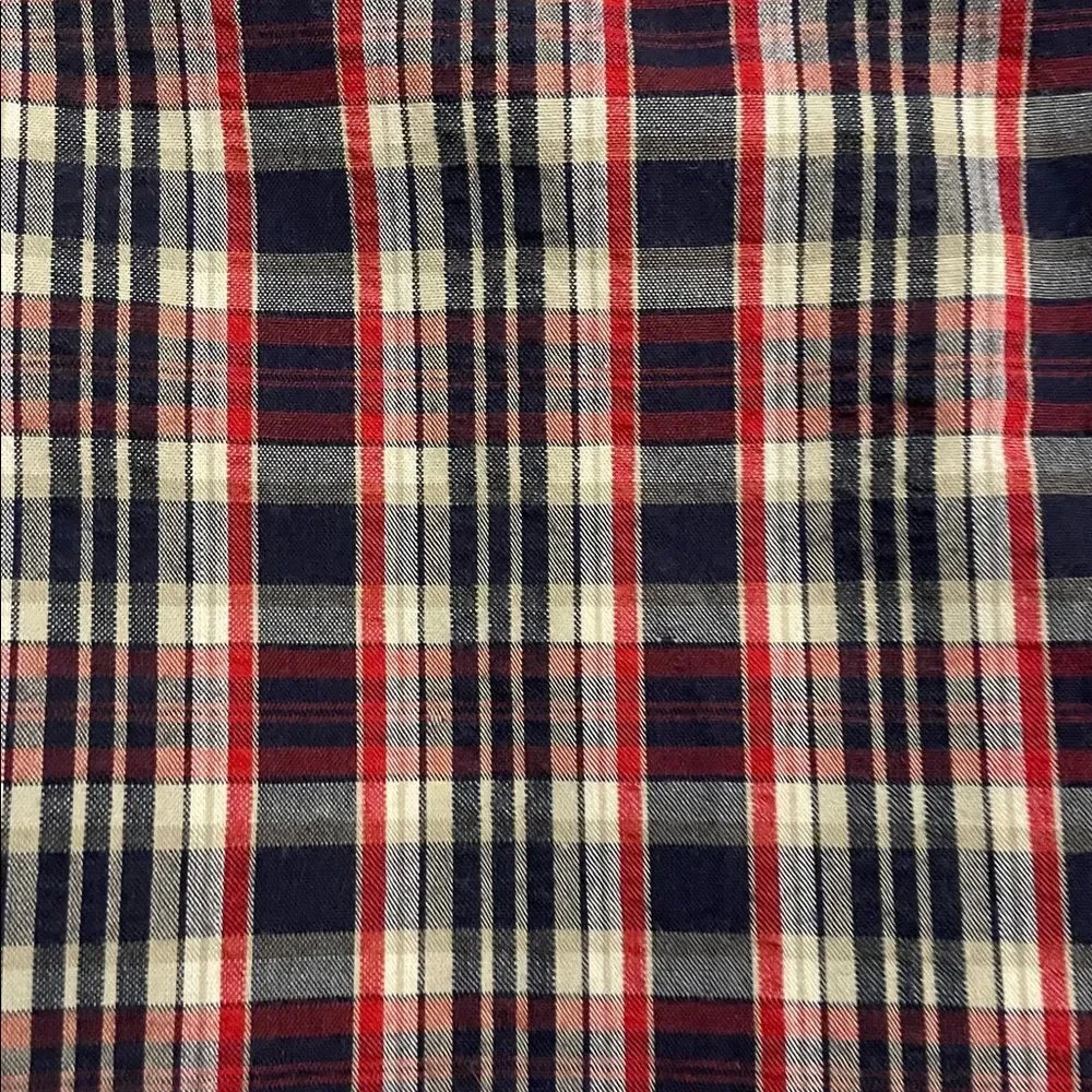 Tommy Hilfiger Vintage Red Black Plaid Pleated Shorts Mens Size 36